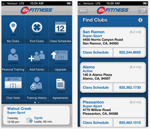 24 Hour Fitness MobileApp