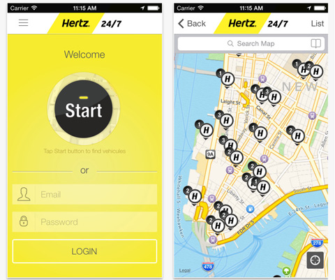 Hertz Mobile App