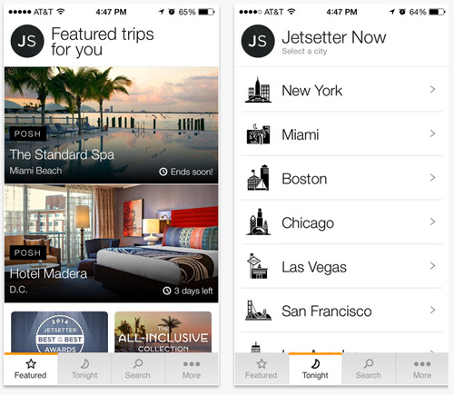 Jetsetter MobileApp