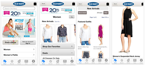 Old Navy Mobile Application