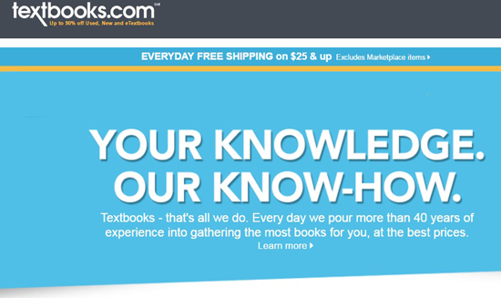 Textbooks.com- Homepage