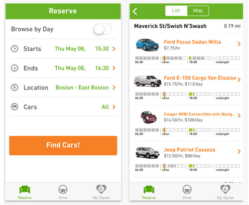 Zipcar Mobileapp
