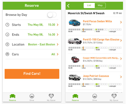 Zipcar Mobileapp