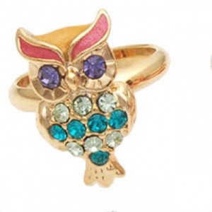 vintage-retro-style-colorful-stone-owl-shape-rings-1